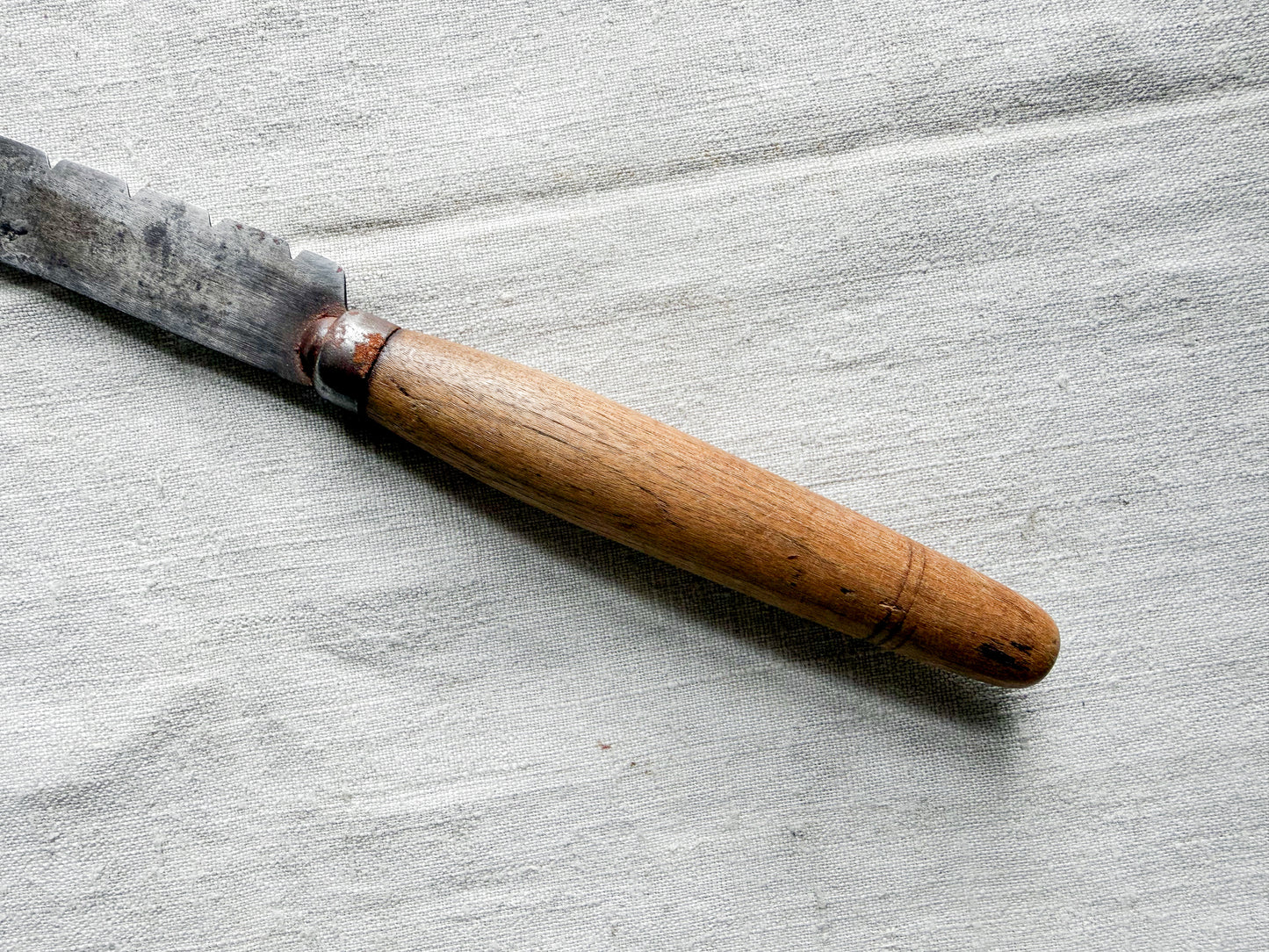 Extra Long Deep-Knotched Antique Bread Knife, c1880