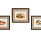 Antique Sporting Fish Bookplates (c1880) in Custom Rustic Wood Frames and Sage Green Mats