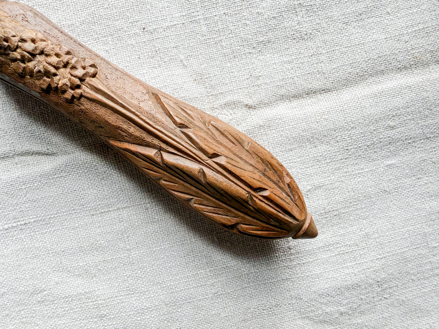 Floral Carved Bread Knife, c1920