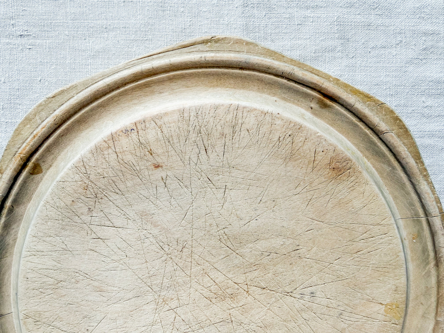 Hexagonal Carved Light Tone English Bread Board