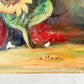 Unframed Oil Painting of Sunflowers in Vase, Signed B. Maak