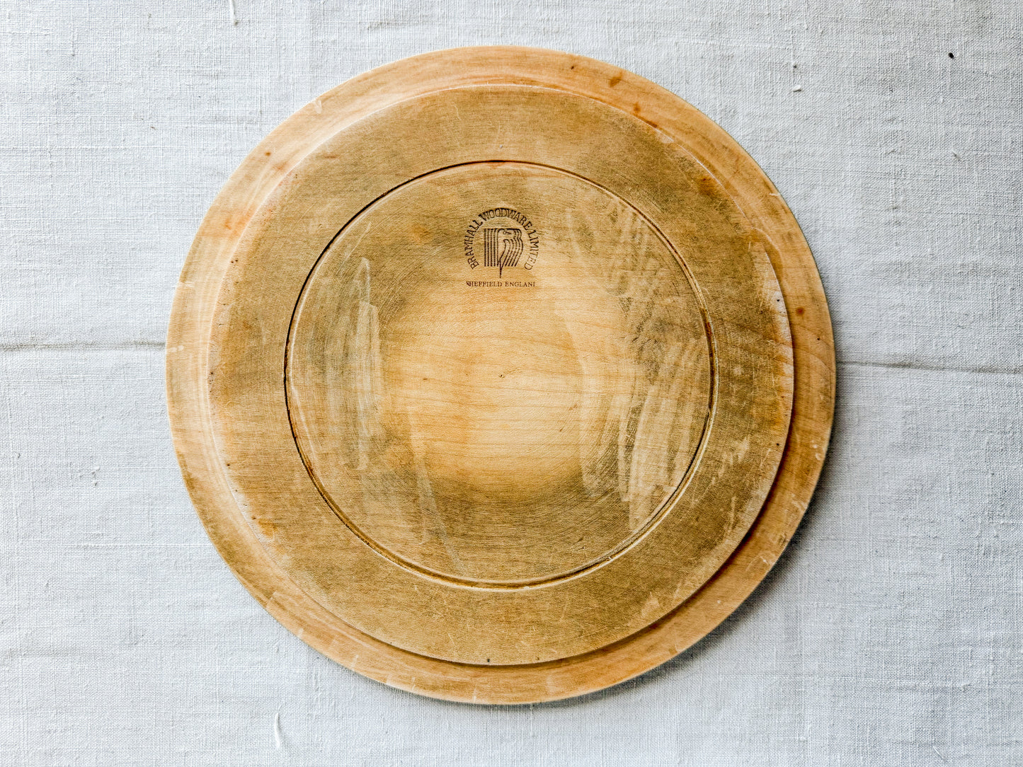 Carved Wheat Border English Bread Board by Bramhall Woodware, c1990