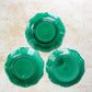 Vintage Wedgwood Cabbage Leaf Plates - Set of 3 Green Majolica Dessert Plates, c. 1940s-1950s