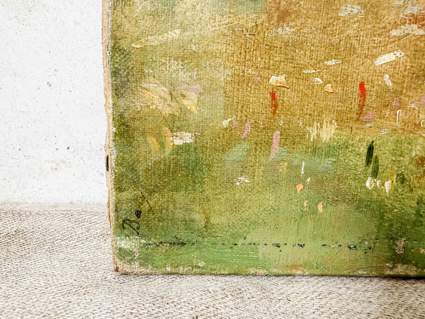 Antique Impressionist Countryside Landscape Oil Painting, c1920