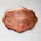 Etched Art Nouveau Copper Tray with Scalloped Edge by Joseph Sankey, c1900