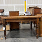 Pine kitchen table with divided drawer