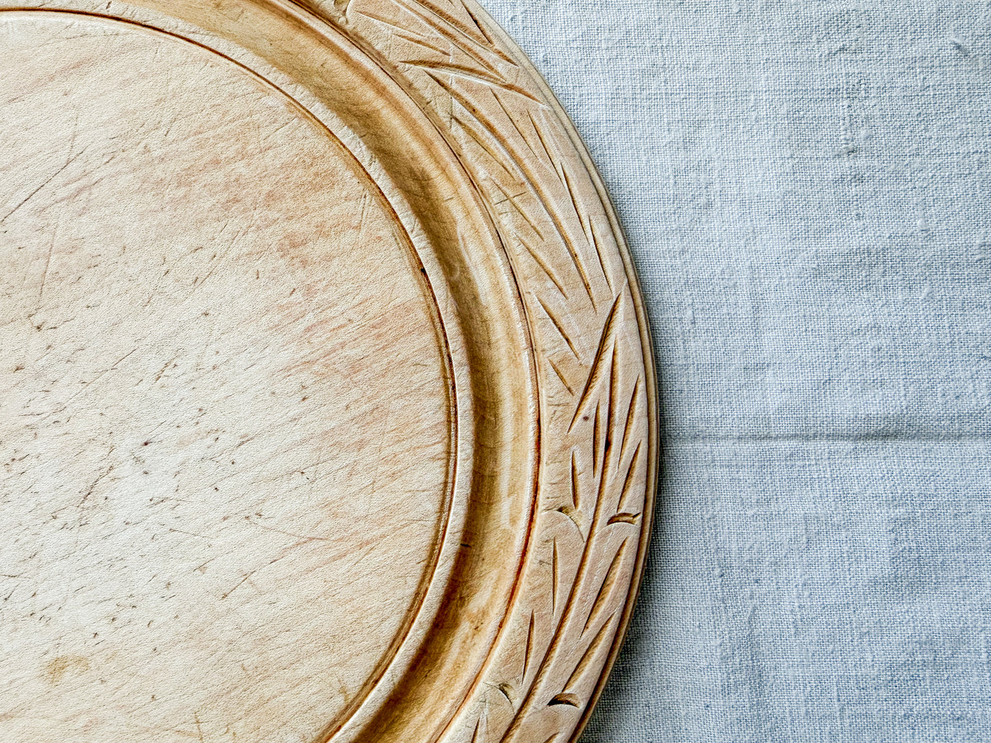Carved Wheat Border English Bread Board by Bramhall Woodware, c1990
