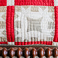 All Hands Round Vegetable Dyed Green and Turkey Red Quilt, c1880