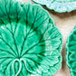Vintage Wedgwood Cabbage Leaf Plates - Set of 3 Green Majolica Dessert Plates, c. 1940s-1950s