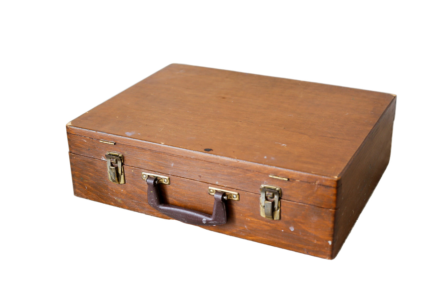 Vintage Wooden Artist's Sketch Box with 3 Palettes