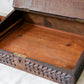 1892 Carved Wood Sloped Desk Box with "JM" Initials
