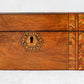 Antique Small Parquetry Chevron Inlaid Tunbridge-Style Stationery Box, c. 1870
