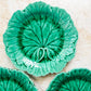 Vintage Wedgwood Cabbage Leaf Plates - Set of 3 Green Majolica Dessert Plates, c. 1940s-1950s