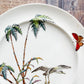 Set of 2 Copeland Palms & Egret Ironstone Polychrome 8.5" Salad Plates, c1870
