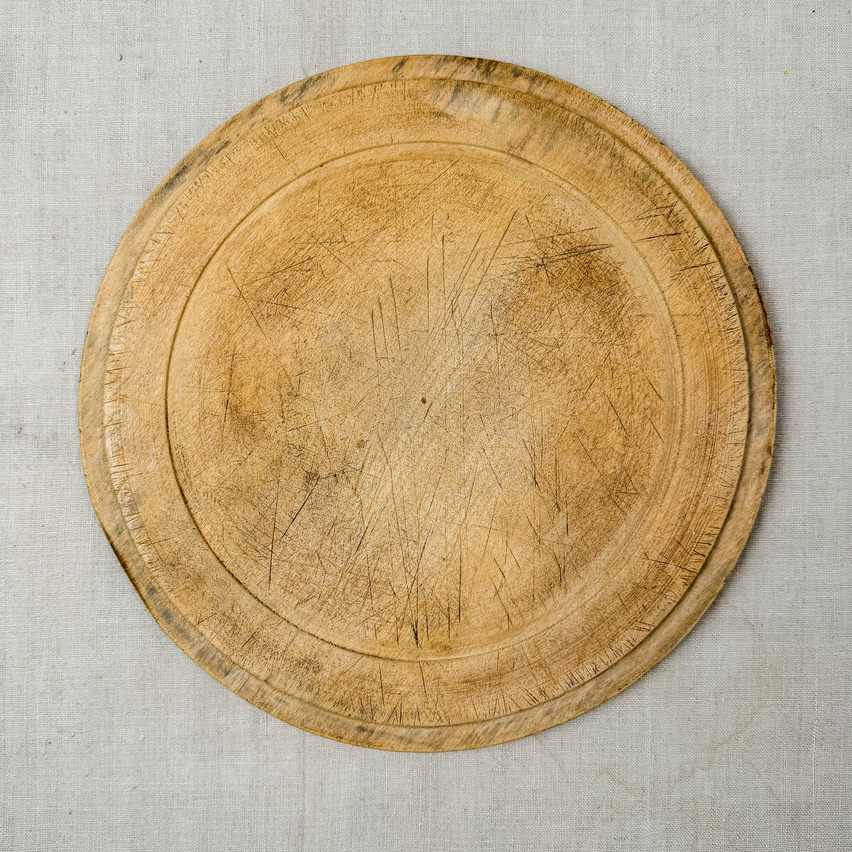 Vintage Carved Round English Bread Boards