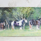 Acrylic Painting of English Draft Horses, Attributed to Glynis Mills