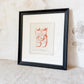 Antique Fetal Anatomy Engraving from Culpeper's English Physician, c1800 - "Position of the Child in the Womb Just Before Delivery" in Custom Frame