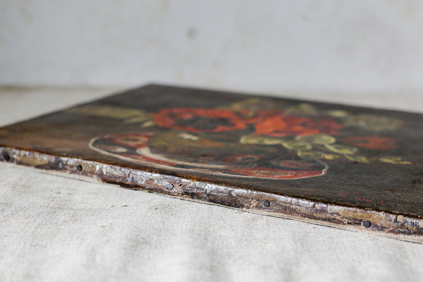 Antique Still Life of Poppies in Vase, Signed by R. Goodwin, ESK, c1890