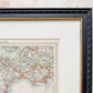 Antique 19th-Century Map of Southwest England by W. & A.K. Johnston in Custom Frame