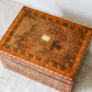 Antique Burr Walnut Tunbridge-Style Stationery Box, c. 1870