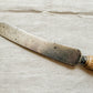 Wheat Carved Bread Knife with J. Ireland Blade, c1920