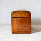 Antique Dome Top Walnut Tea Caddy with Brass Decoration, c1860
