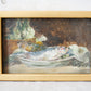 Still Life of Fish Framed Oil Painting on Board