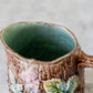 Antique Bramble & Bark Floral Majolica Jug, c1880