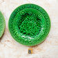 Antique Greek Key Border and Strawberry Greenware Majolica Plates (Choice)
