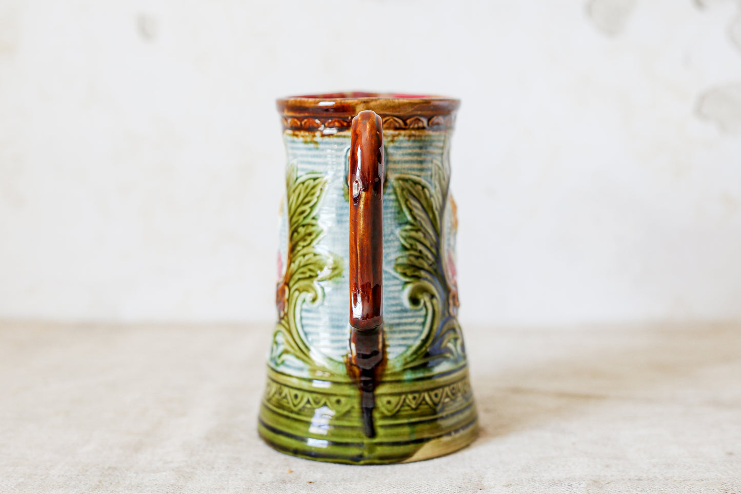 Majolica Jug with Neoclassical Portrait, c1880