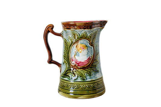 Majolica Jug with Neoclassical Portrait, c1880