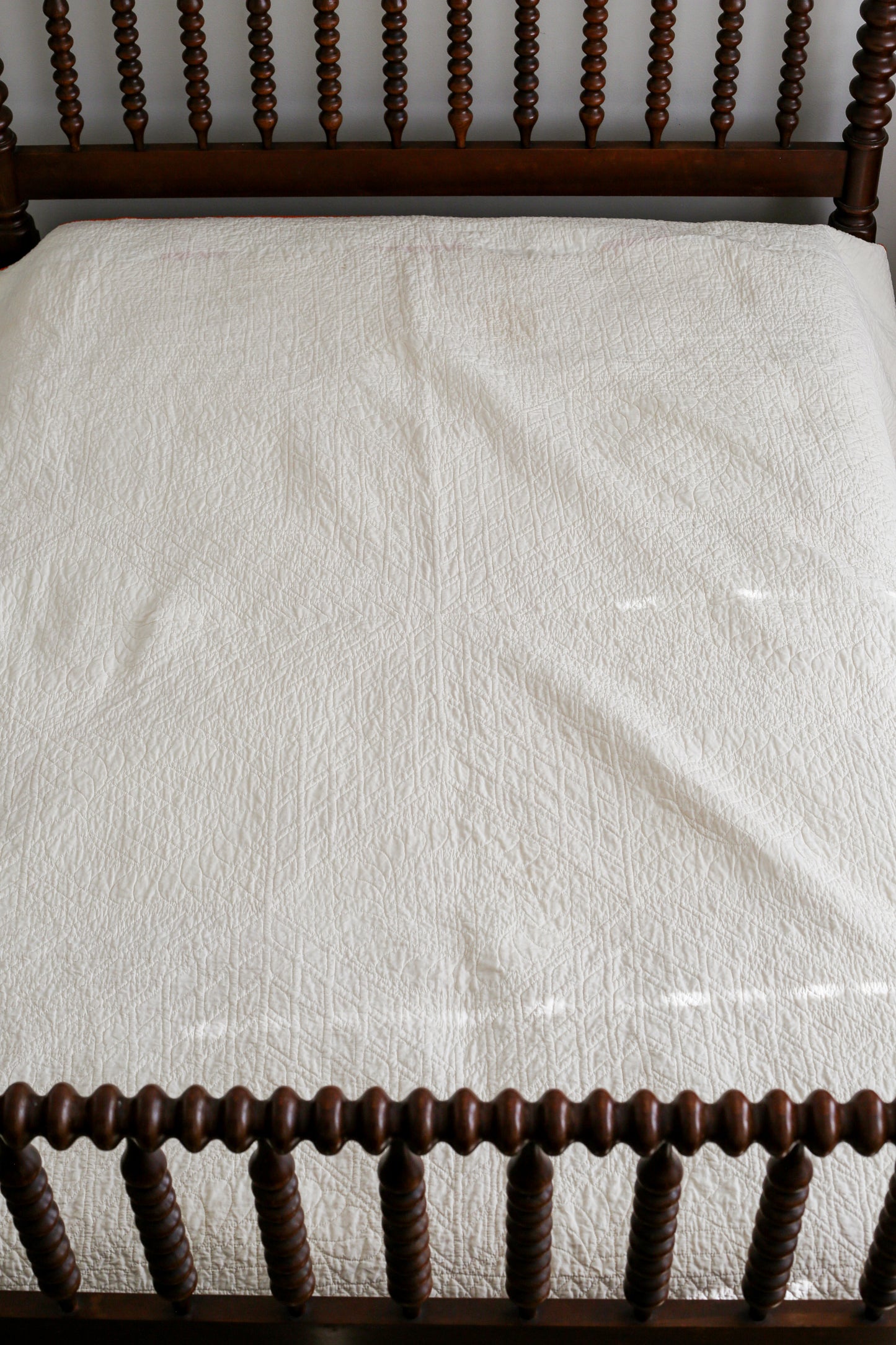Vintage Orange Ombre Broken Star Quilt with Provenance, c1940