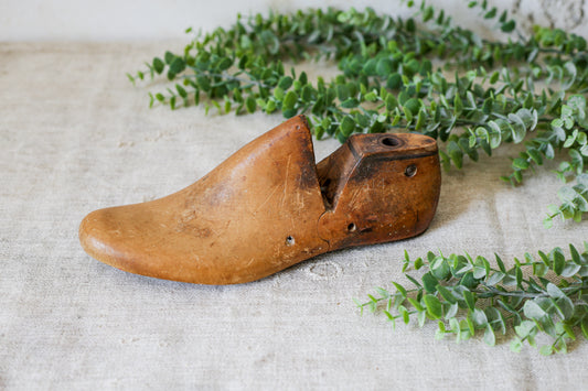 Vintage Cobbler's Wooden Shoe Mold