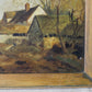 English Farmyard Landscape Signed Painting, c1900