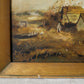 English Farmyard Landscape Signed Painting, c1900