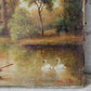 Oil Painting of Iffley Mill on Thames, England, c1880