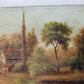 Oil Painting of Iffley Mill on Thames, England, c1880