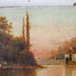 Oil Painting of Iffley Mill on Thames, England, c1880