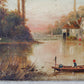 Oil Painting of Iffley Mill on Thames, England, c1880