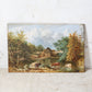 English Oil Painting of Cows by Pond, 19th Century