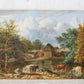 English Oil Painting of Cows by Pond, 19th Century