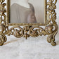 Victorian Gilt Cast Iron Ornate Picture Frame with Antique Photo
