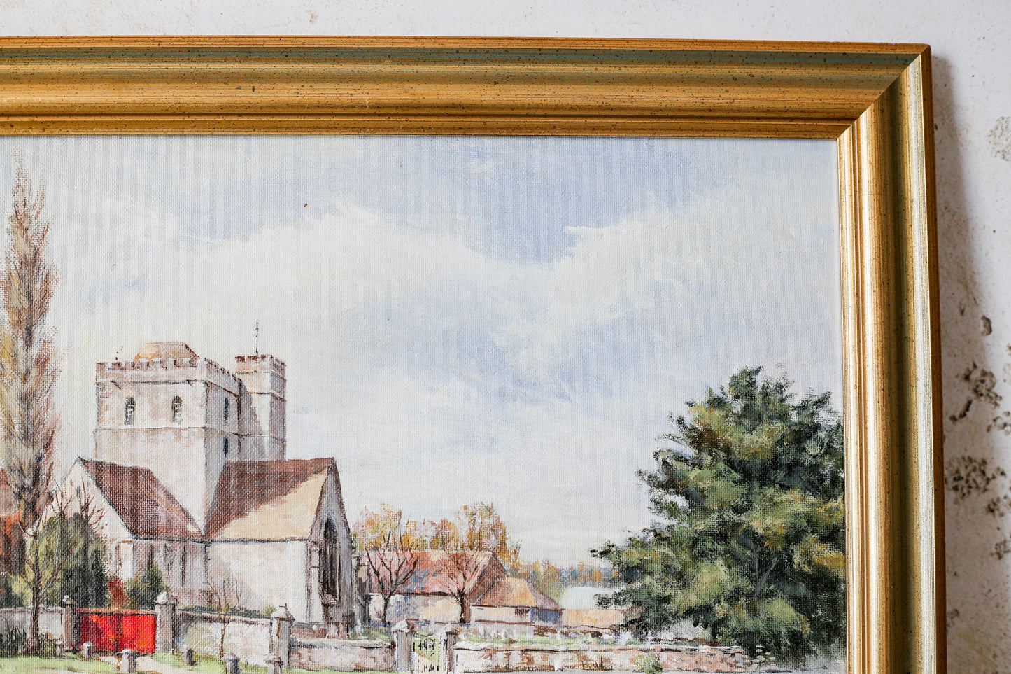Oil Painting of St. Swithun's Church, Gloucestershire by Eric McGregor