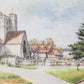 Oil Painting of St. Swithun's Church, Gloucestershire by Eric McGregor