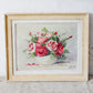Still Life of Roses Original Signed Oil Painting, c1930