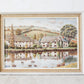 Original Oil Painting of English Thatched Cottages by Dudley Weatherley - Trout Inn, Devon