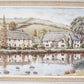Original Oil Painting of English Thatched Cottages by Dudley Weatherley - Trout Inn, Devon