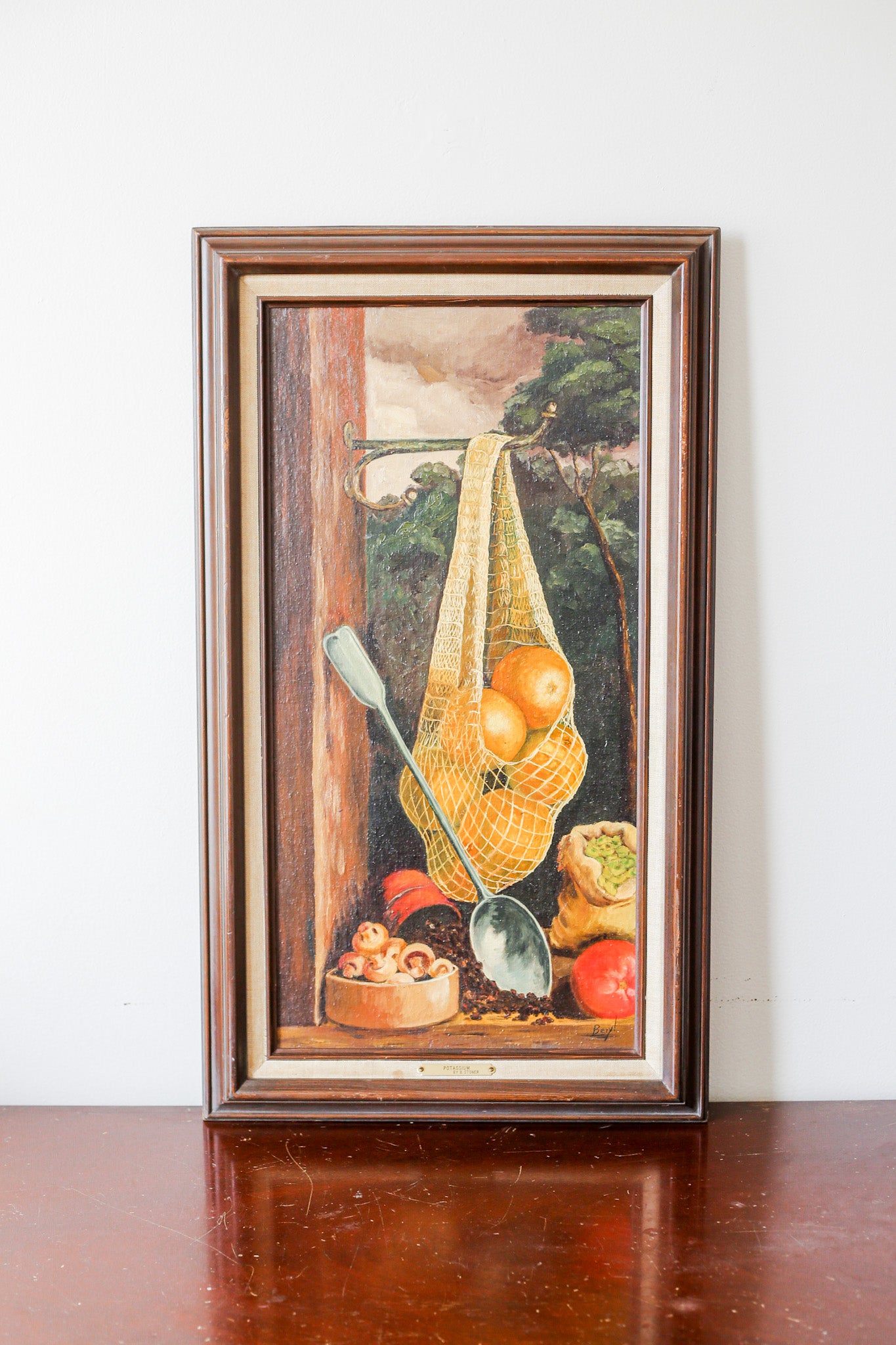 "Potassium" Still Life Oil Painting of Kitchen Vegetables by Beryl Stoner