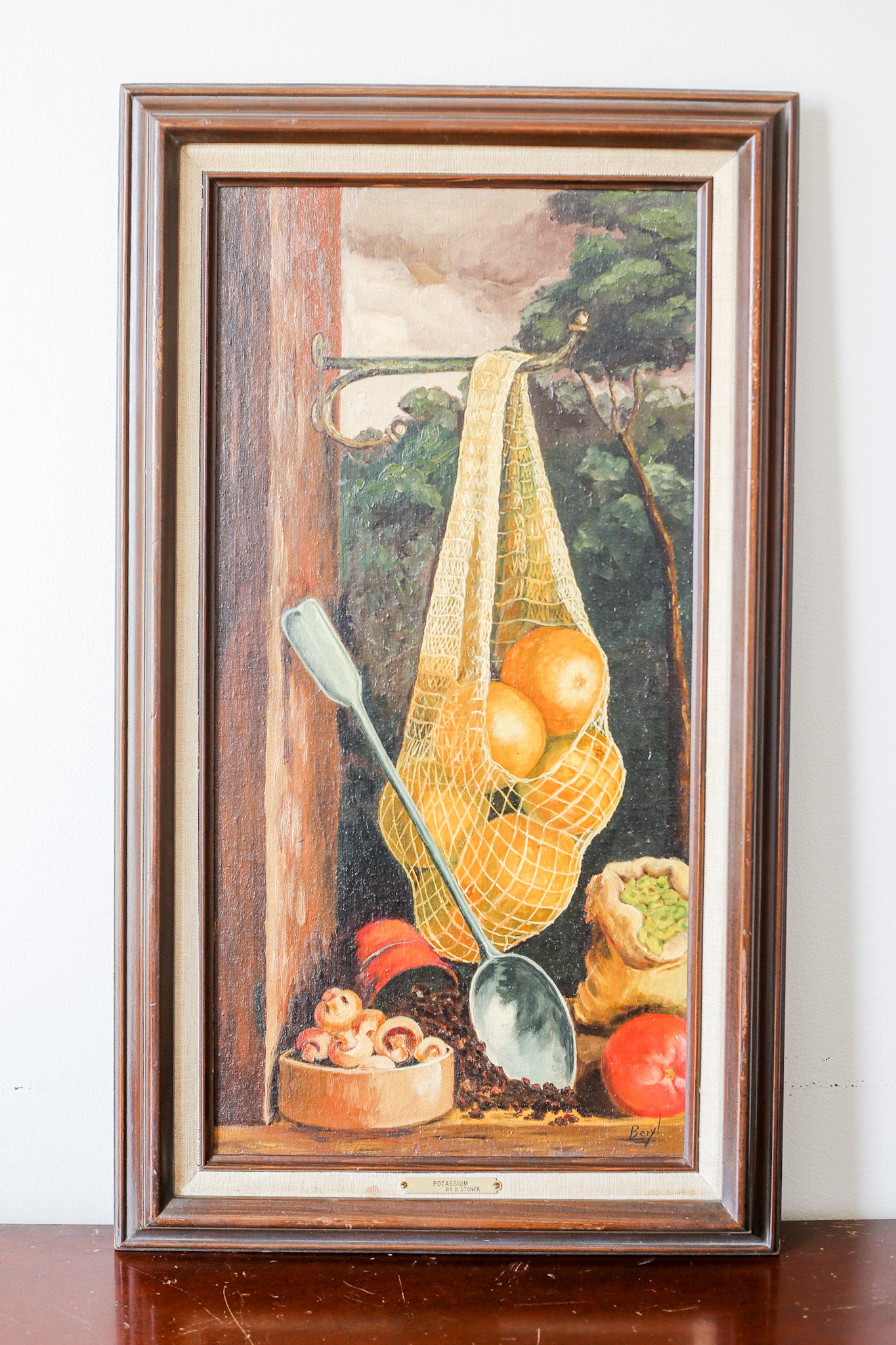 "Potassium" Still Life Oil Painting of Kitchen Vegetables by Beryl Stoner