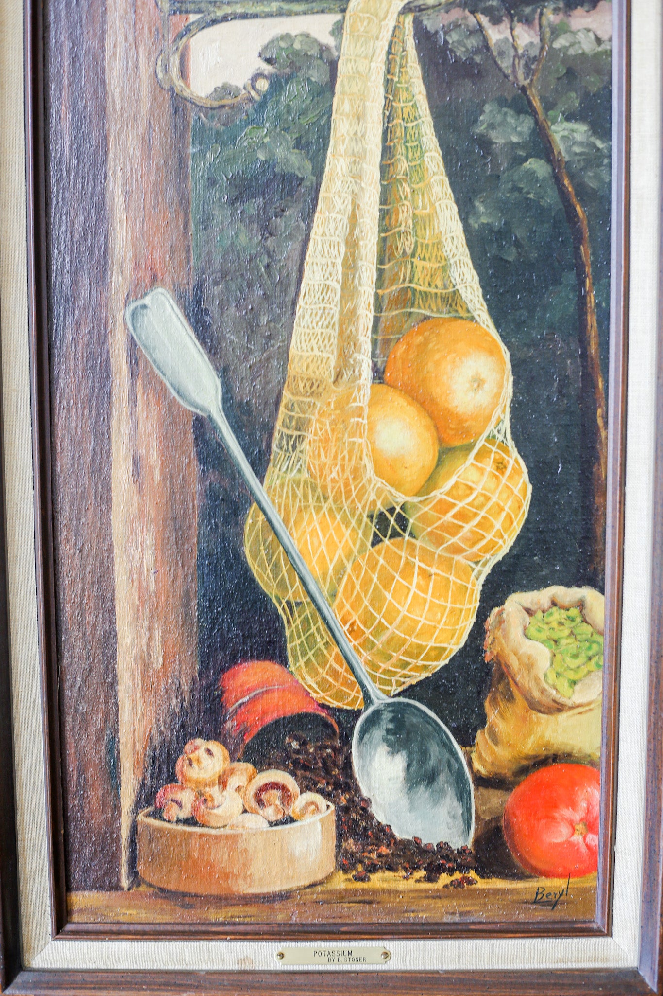 "Potassium" Still Life Oil Painting of Kitchen Vegetables by Beryl Stoner